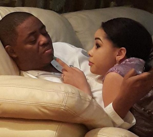 Fani-Kayode-and-wife-Precious-in-a-relaxing-mood