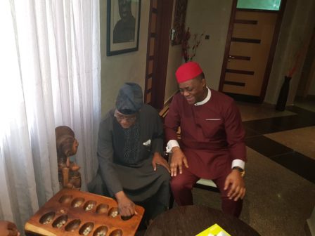Fani-Kayode watches as Obasanjo plays Ayo