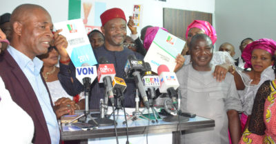Pic. 23. Imo State APC Governorship Aspirant, Mr Chuks Ololo picks Expression of Interest and Nomination Form in Abuja