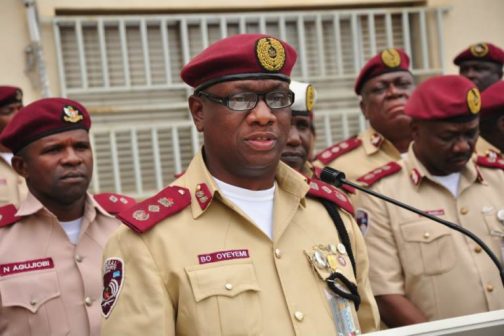 Boboye Oyeyemi, Corps Marshal, FRSC and other FRSC Officers.