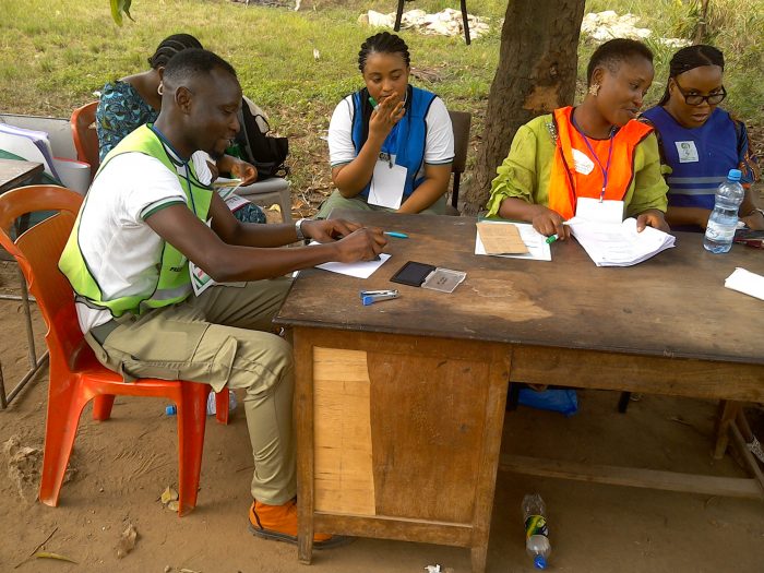 INEC officials waiting for voters