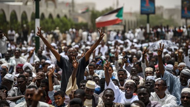 Sudan protesters.