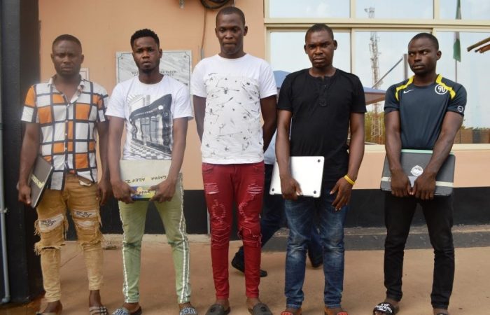 Suspects arrested in Ijebu Remo are, Benson Gospel, Abdulazeez Gafar, Agbumabiwon Abiodun, Abayomi Awotedu, and Bukayo Abiodun