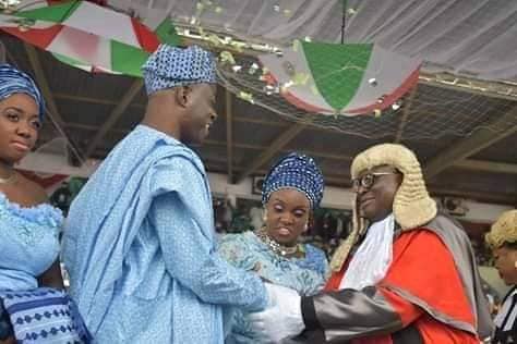 Makinde with the Chief Judge, Justice Muntar Abimbola