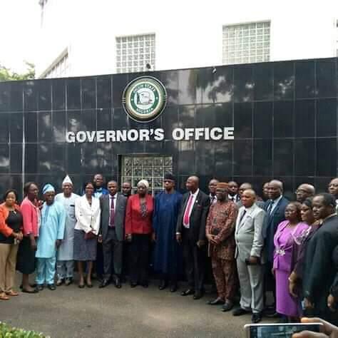 Prince Dapo Abiodun with officials of the state government