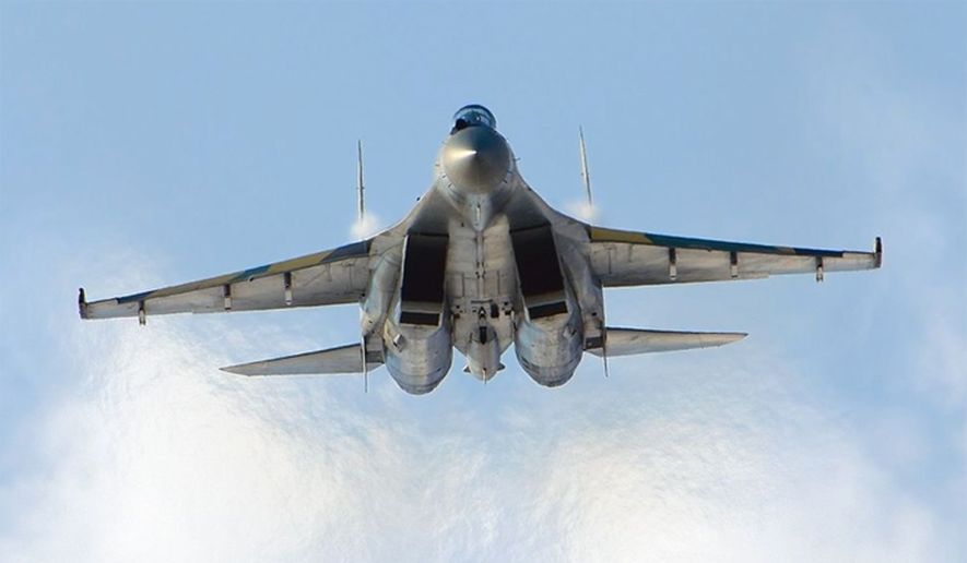 A Russian-made Sukhoi Su-35S that intercepted American fighter plane over Mediterraniean