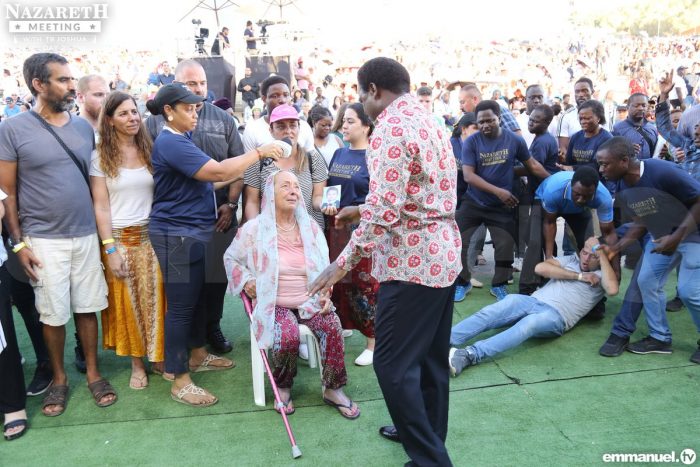 TB Joshua Another woman who could not walk later waalked