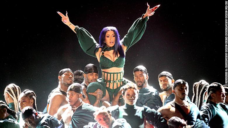 Cardi B performs at the BETAwards. held at Microsoft Theatre Los Angeles