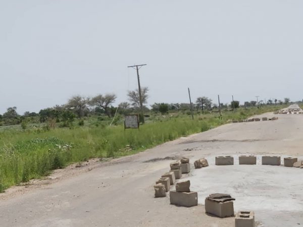 The road where the terrorists had laid an ambush