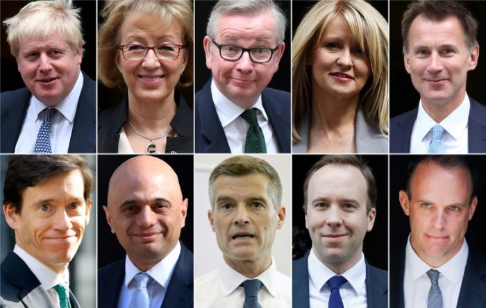 all the 10 contenders for theresa May’s post