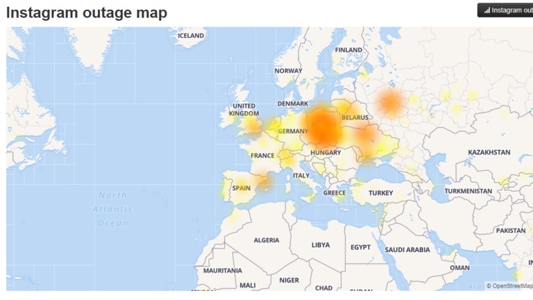 Instagram down in Europe - P.M. News