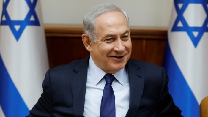 Israeli Prime Minister Benjamin Netanyahu attends the weekly cabinet meeting in Jerusalem