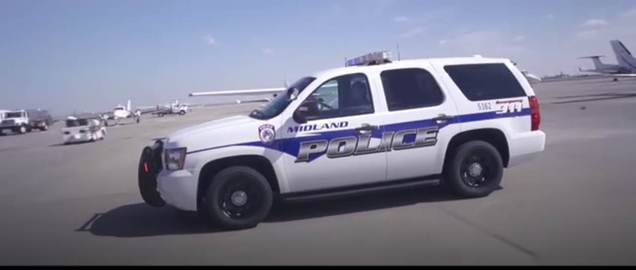 A Midland Police Department vehicle