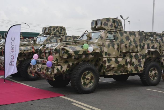 Nigerian army’s mine resistant vehicles