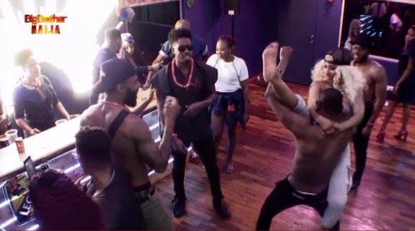 BB Naija hosuemates dancing on Saturday night