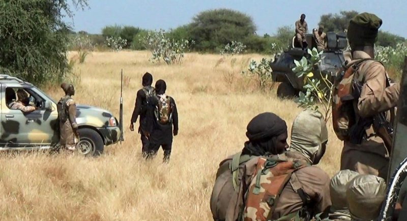 Boko Haram or ISWAP fighters. Photo shot from a propaganda video