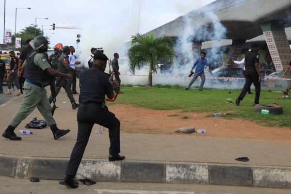 Police teargas RevolutionNow protesters