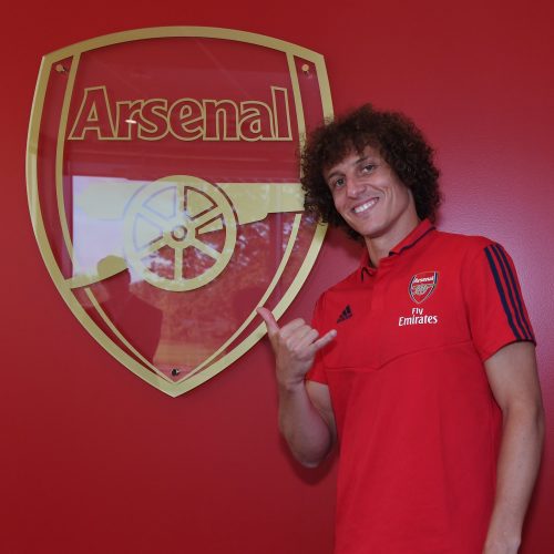 David Luiz in Arsenal colours