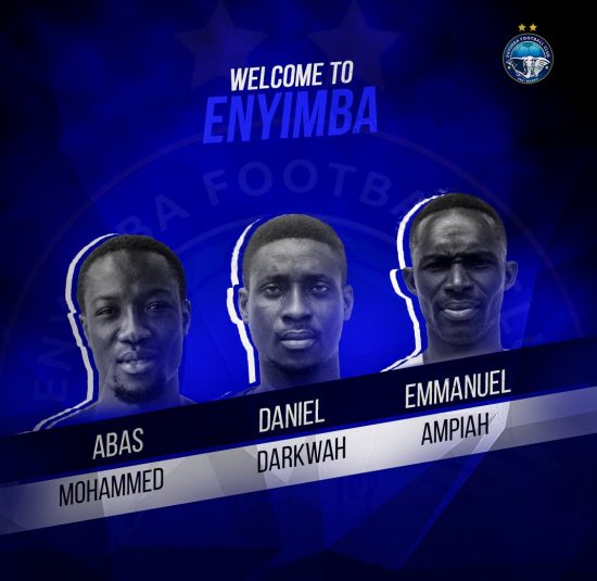 Enyimba welcome the Ghanaian trio