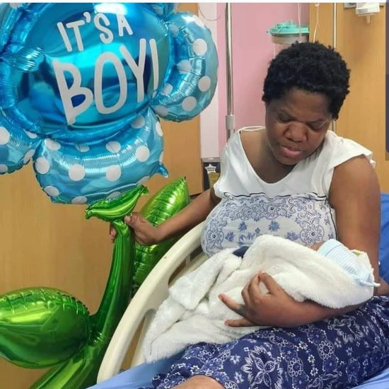 Toyin Abraham and her baby boy