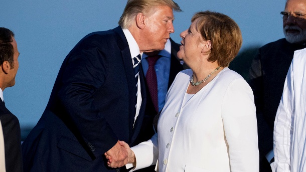 Trump and Angela Merkel
