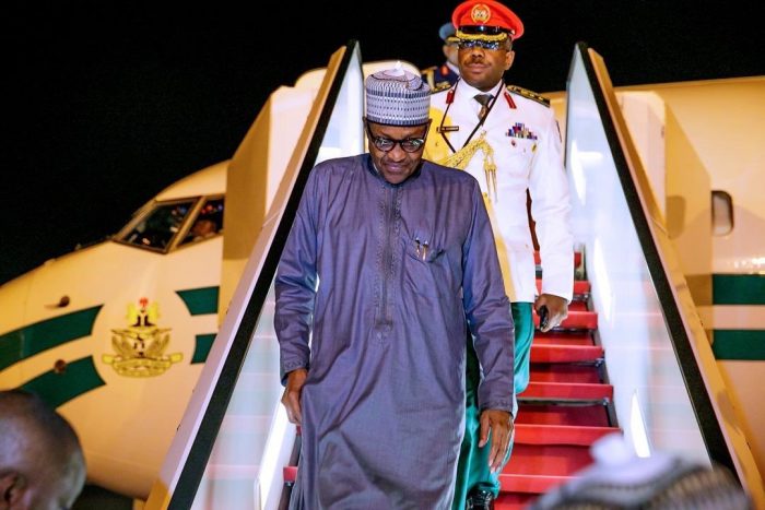 Buhari back home from New York