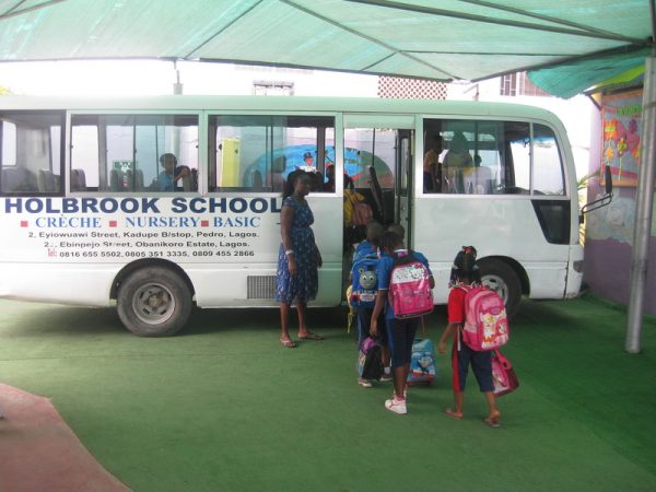 A Holbrook school bus: a driver docked for defiling a two year-old child