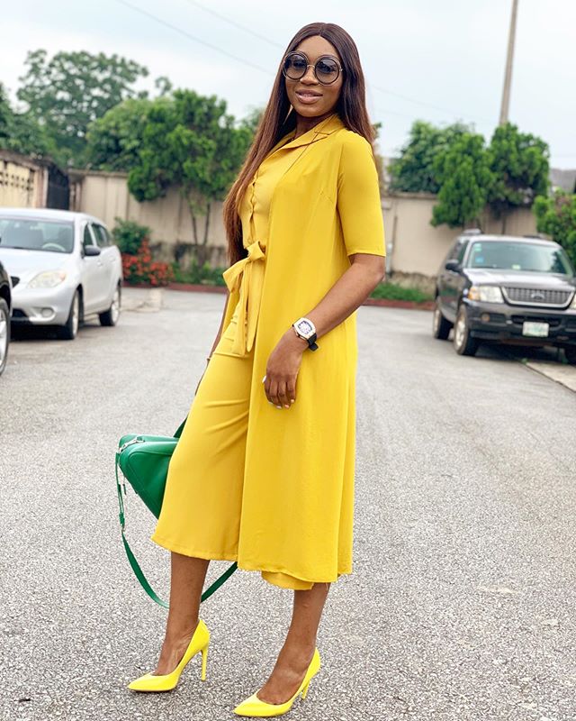 Ebube Nwagbo redefines fashion in yellow - P.M. News