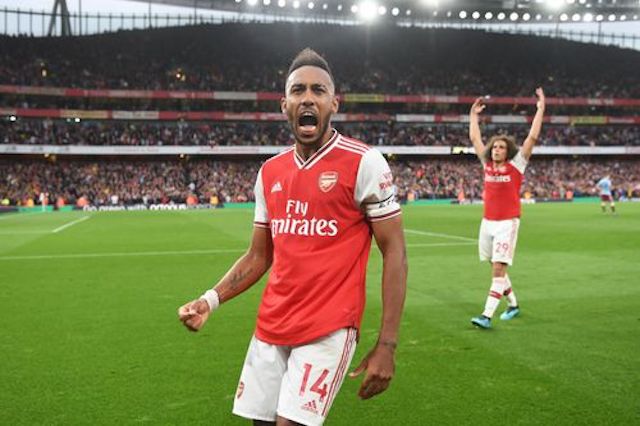 Pierre Emerick-Aubameyang: scores the winner for Arsenal