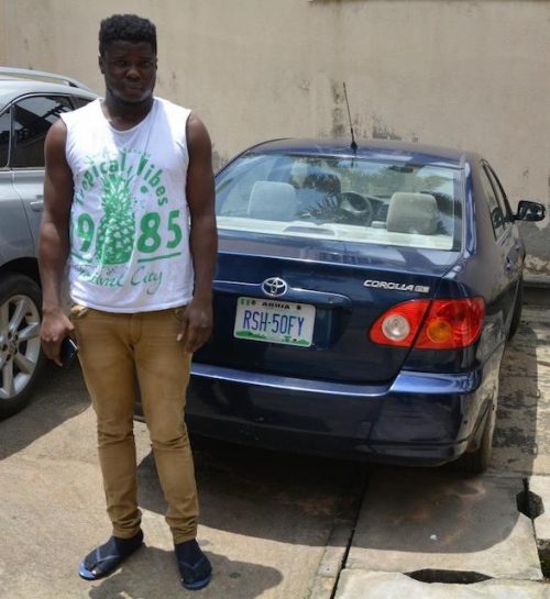 One of the Yahoo yahoo boys arrested in Abuja