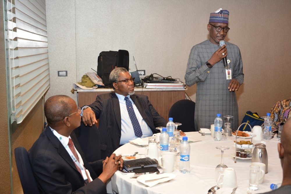 The Group Managing Director of the Nigerian National Petroleum Corporation (NNPC), Mallam Mele Kyari, making a presentation at the 25th anniversary of the Nigerian Economic Summit Group (NESG) in Abuja