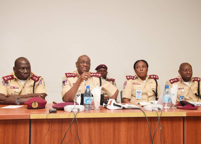 Boboye Oyeyemi Corps Marshal(second left)