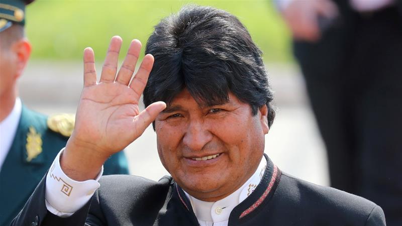 Bolivia election will go into second round. Above President Evo Morales