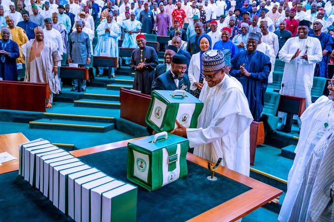 Buhari at the National Assembly to present 2020 Budget