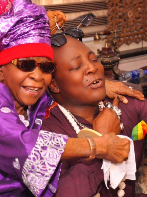 Charly Boy and his mother