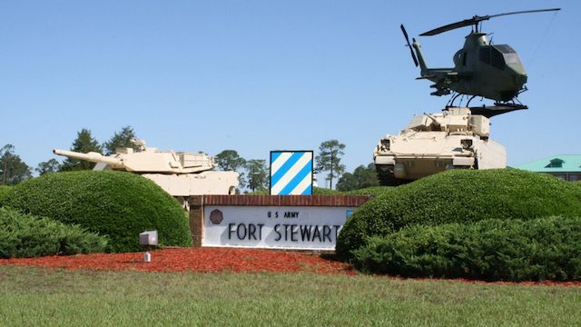 Fort Stewart army base in Georgia where the accident happened on Sunday