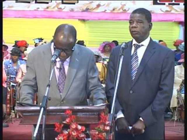 Ministers during a service at Apostolic Faith Mission