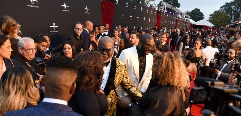 Tyler Perry at the opening of the film studios