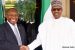 South African President Cyril Ramaphosa (left) and his Nigerian counterpart, Muhammadu Buhari.