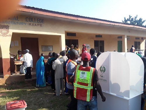 Voters at some polling units in Lokoja