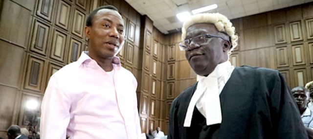 Falana and Sowore in court on Wednesday