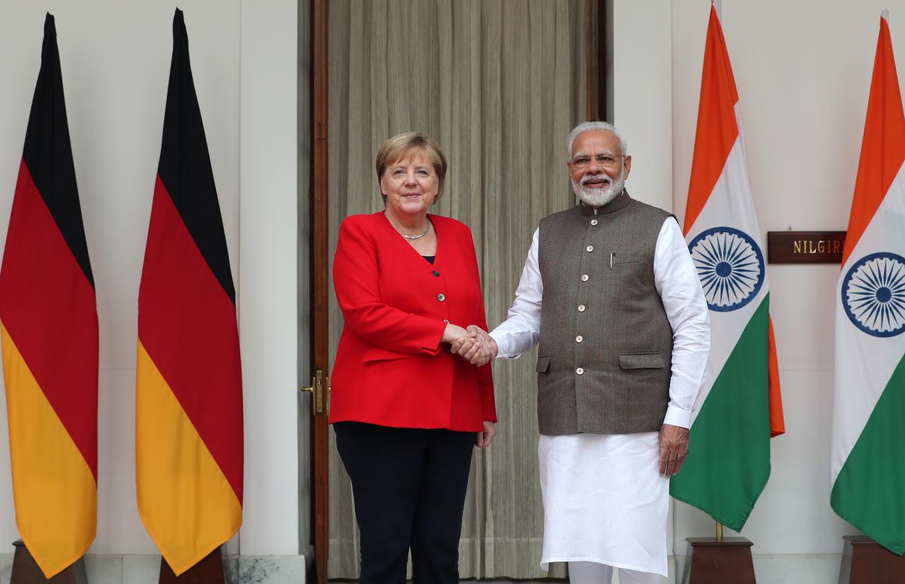 Indian PM and Germany Merkel