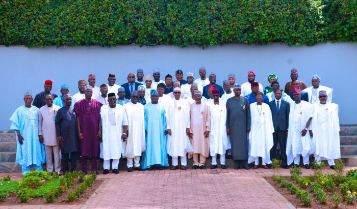 PRESIDENT BUHARI RECEIVES SPEAKERS OF 36 STATE ASSEMBLIES ON A COURTESY VISIT NOV_8