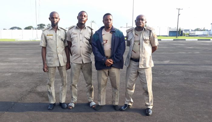 The abducted immigration officers freed by Naval men