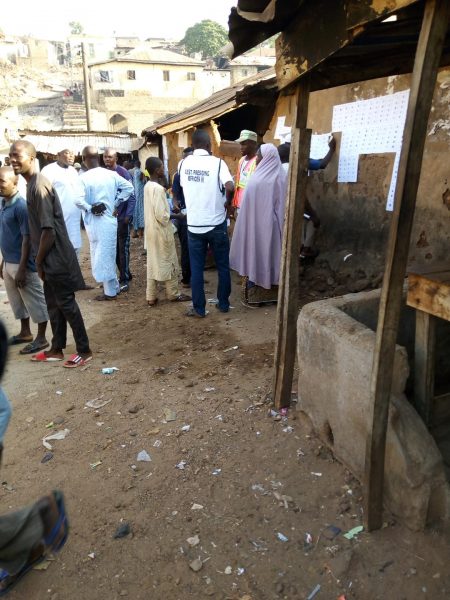 Voters in Lokoja on Saturday. Photo Richard Elesho