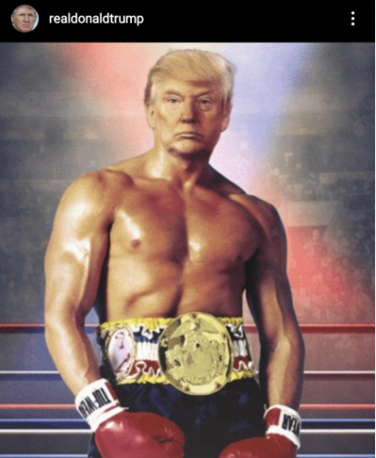 trump dressed as a boxer