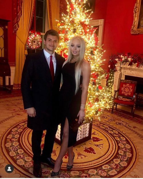 Michael Boulos and Tiffany Trump at the White House recently