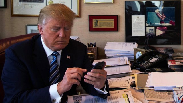 Trump tweeting