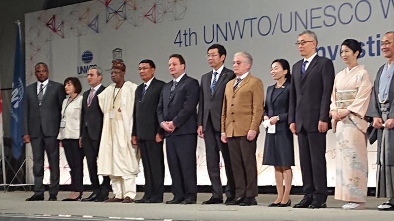 Lai Mohammed, 4th left  at the 4th World UNWTO/UNESCO World Conference on Tourism and Culture in Kyoto, Japan.