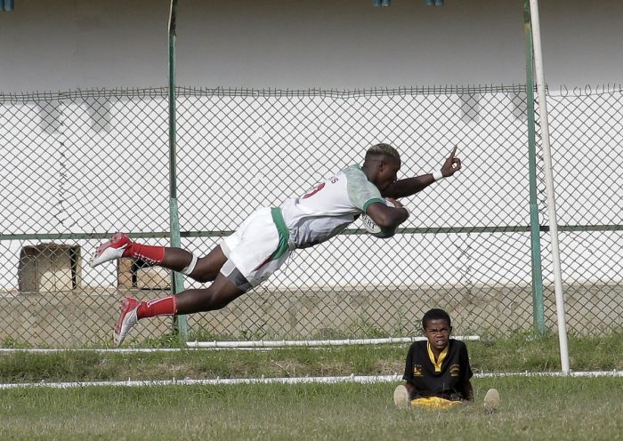 A Nigerian player during the match